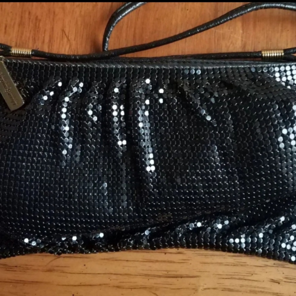Vintage Whiting & Davis Black Beaded Handbag